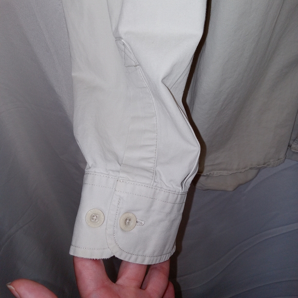 Vintage Eddie Bauer Legend Elkhorn Shirt Button Up Long Sleeve XLT Light Beige - Picture 2 of 11